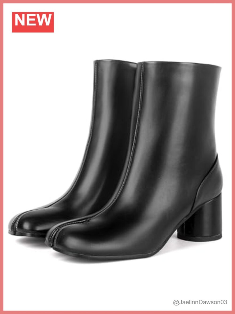 Womens Split Toe Tabi Ankle Boots Chunky Block Heel Japanese Ninja Shoes Faux